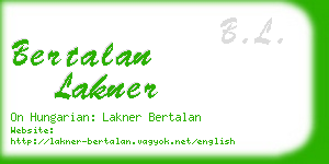 bertalan lakner business card